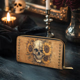 Gothistar Eternal Skull Leather Wallet Purse