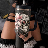 Gothistar Lilies & Bones Personalized Tumbler