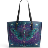 Gothistar Nightshade Moth Leather Tote Bag