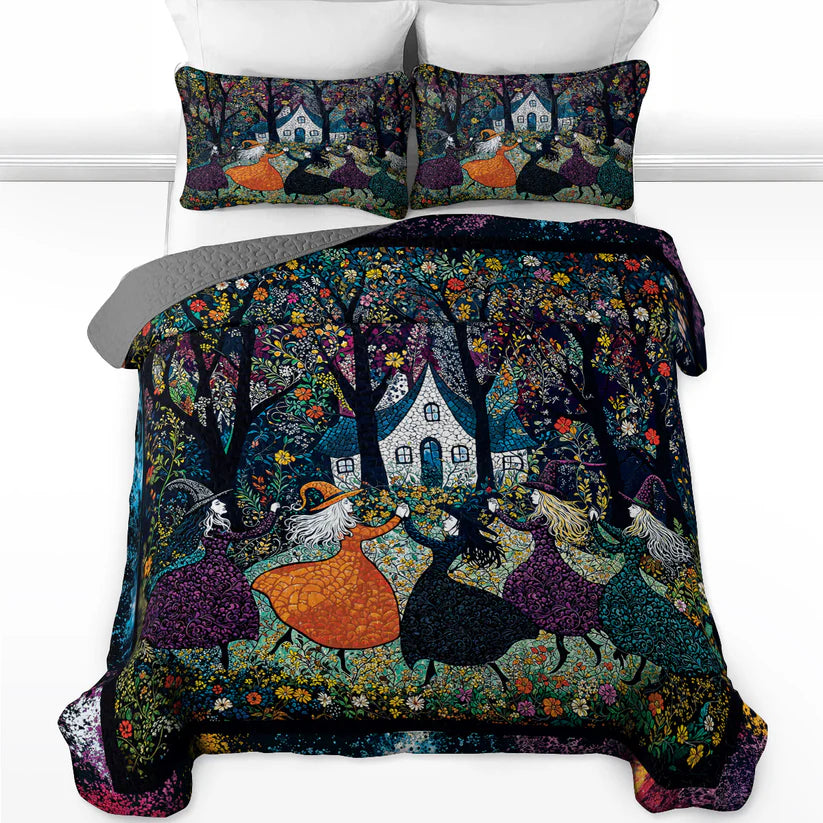 Gothistar All Season Quilt 3-Piece Set Beautiful Witchy Woman