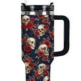 Gothistar Vintage Skull Rose Tumbler