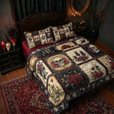 Gothistar All Season Quilt 3-Piece Set Victorian Skull