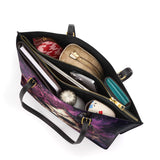 Gothistar Midnight Bloom Leather Tote Bag