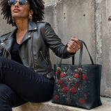 Gothistar Shadowed Grace Leather Tote Bag