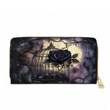 Gothistar Gothic Caged Bloom Leather Wallet Purse