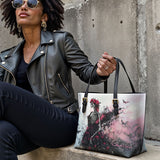 Gothistar Veil Of Grace Personalized Leather Tote Bag