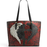 Gothistar Wings Of Fate Leather Tote Bag