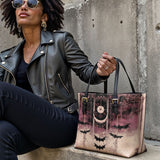 Gothistar Ethereal Nightfall Leather Tote Bag