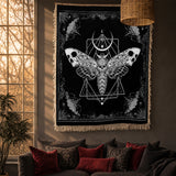 Gothistar Nocturne Flight Woven Tapestry Blanket