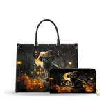 Spooky Cat leather bag and wallet bundle