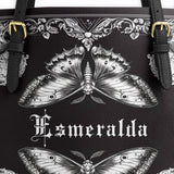 Gothistar Shadowlace Bloom Personalized Leather Tote Bag