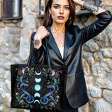 Gothistar  Midnight Ascend Leather Tote Bag