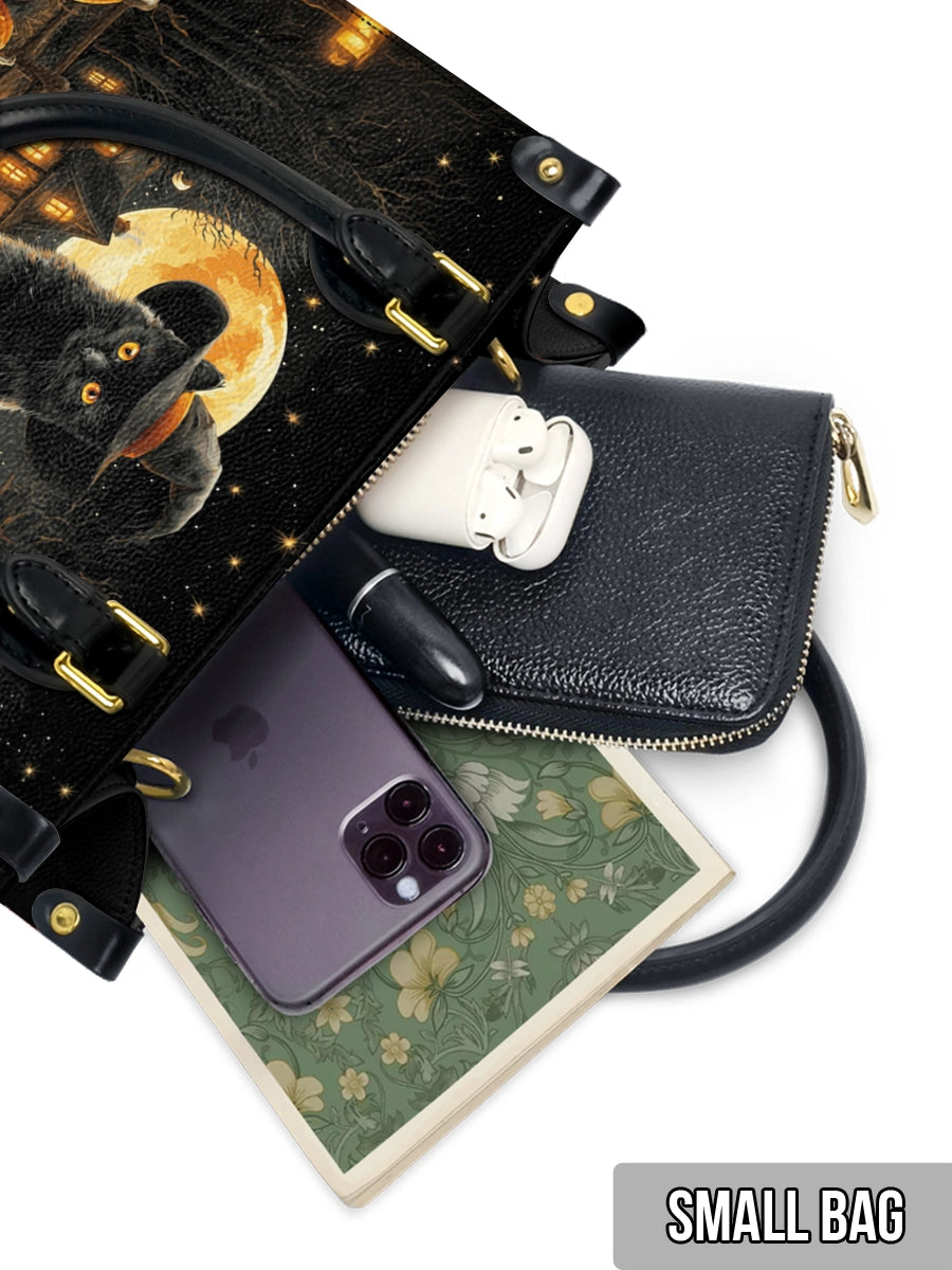 Gothistar Spooky Cat Leather Bag