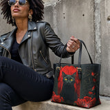 Gothistar Crimson Gaze Leather Tote Bag