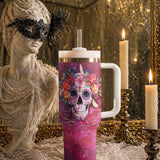 Gothistar Crimson Sugar Skull Tumbler