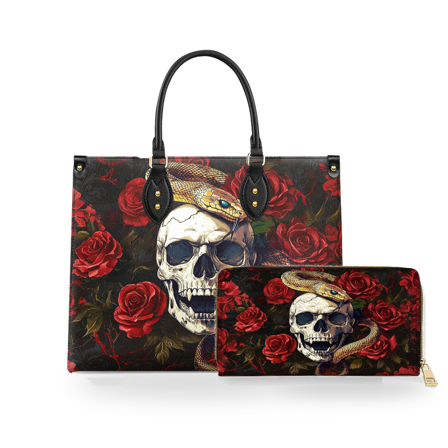 Serpent & Silence leather bag and wallet bundle