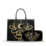 Serpentis Nocturne leather bag and wallet bundle
