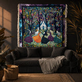 Gothistar Beautiful Witchy Woman Woven Tapestry Blanket