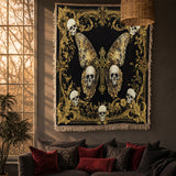 Gothistar The Monarch Of The Damned Woven Tapestry Blanket