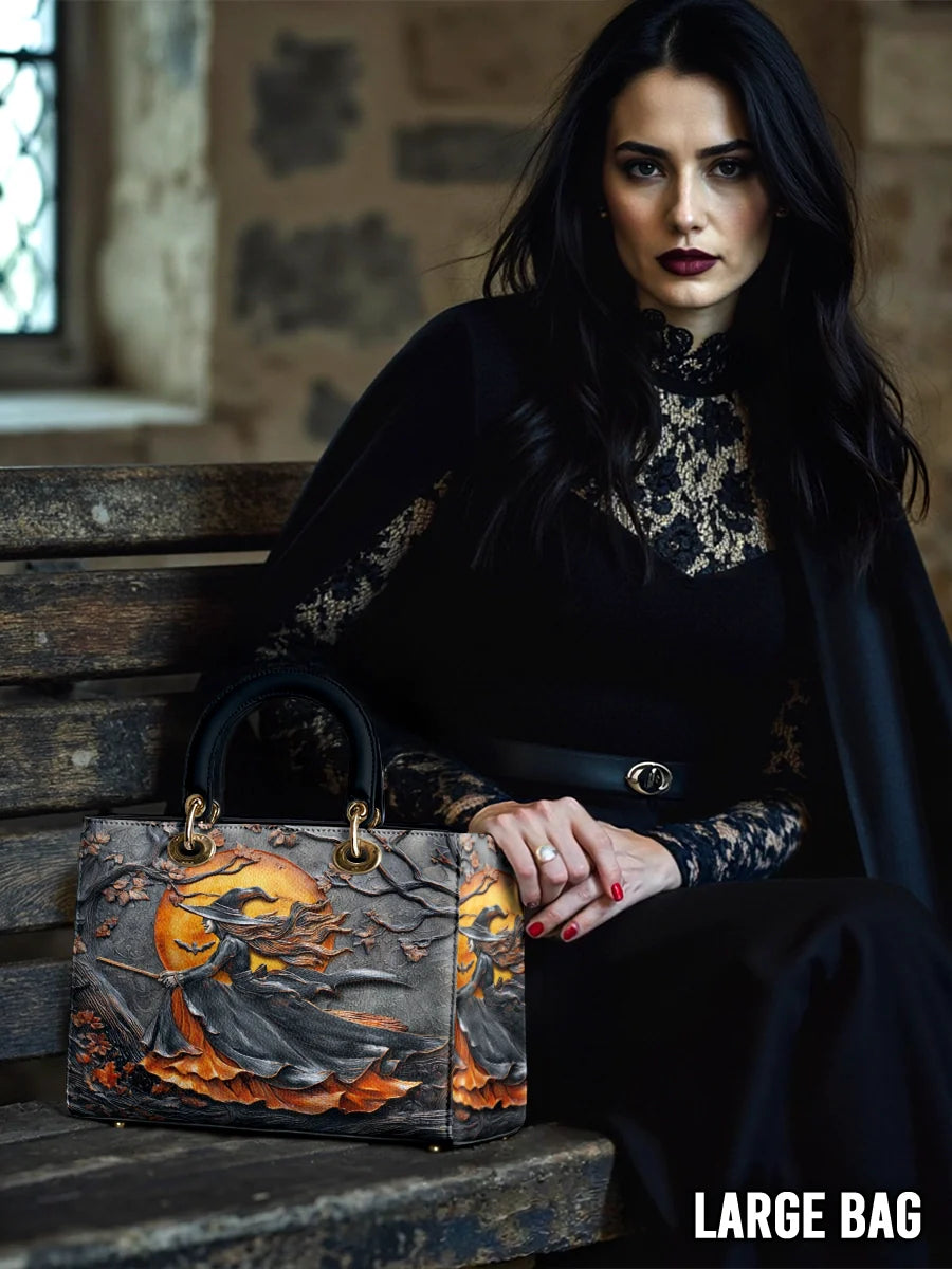 Gothistar Moonlit Witch Lady Leather Bag