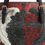 Gothistar Wings Of Fate Leather Tote Bag