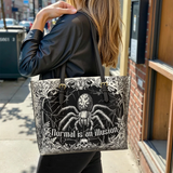 Gothistar Web Of The Unseen Leather Tote Bag