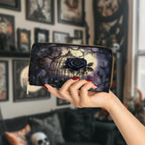 Gothistar Gothic Caged Bloom Leather Wallet Purse