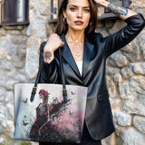 Gothistar Veil Of Grace Personalized Leather Tote Bag