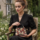 Gothistar Rosarium Of The Dead Leather Satchel Bag