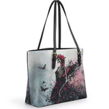 Gothistar Veil Of Grace Personalized Leather Tote Bag