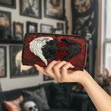 Gothistar Wings Of Fate Leather Wallet Purse