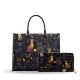 Celestial Catspell leather bag and wallet bundle