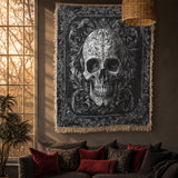 Gothistar Mystic Shadows Skull Woven Tapestry Blanket