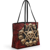 Gothistar Pentaskull Leather Tote Bag