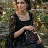 Gothistar Shadowed Grace Leather Satchel Bag