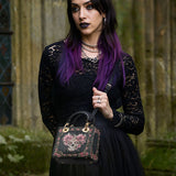 Gothistar Floraskull Noir Lady Leather Bag