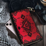 Gothistar Crimson Oracle Leather Wallet Purse