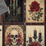 Gothistar All Season Quilt 3-Piece Set Victorian Skull
