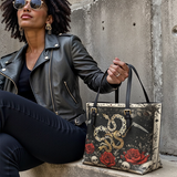 Gothistar Viper Mortem Leather Tote Bag