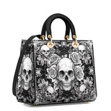 Gothistar Gothic Skullveil Roses Lady Leather Bag