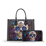 Obsidian Rose Crypt leather bag and wallet bundle