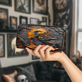 Gothistar Moonlit Witch Leather Wallet Purse