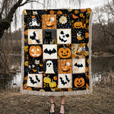 Gothistar Spooky Patchwork Woven Tapestry Blanket