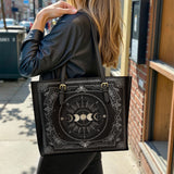 Gothistar  Mystic Tide Leather Tote Bag