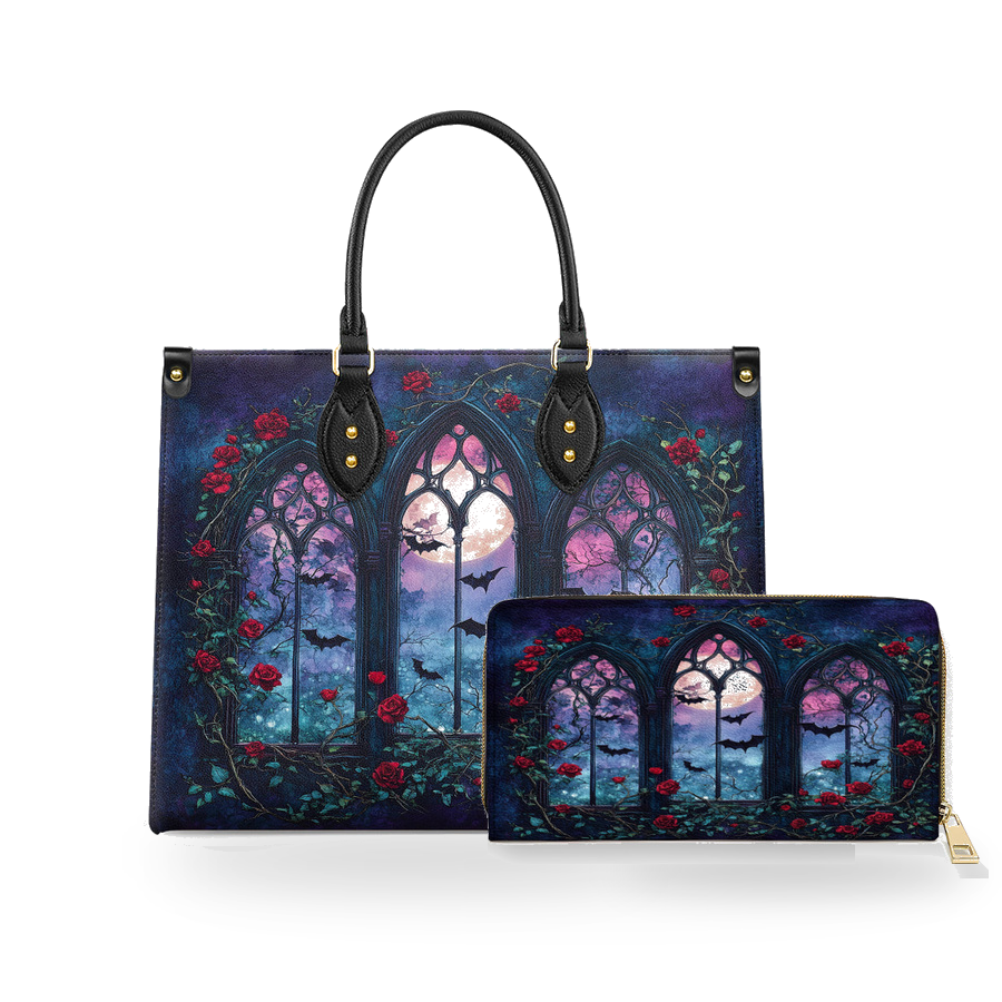 Cathedral Of Midnight leather bag and wallet bundle