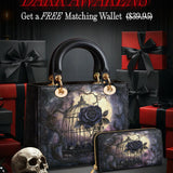 Gothistar Gothic Caged Bloom Lady Leather Bag