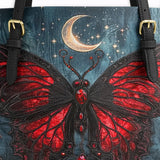 Gothistar Crimson Eclipse Leather Tote Bag