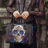 Gothistar Obsidian Rose Crypt Leather Bag