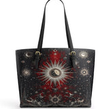 Gothistar Sanctum Of Stars  Leather Tote Bag