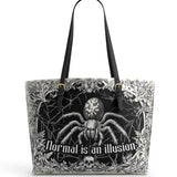 Gothistar Web Of The Unseen Leather Tote Bag